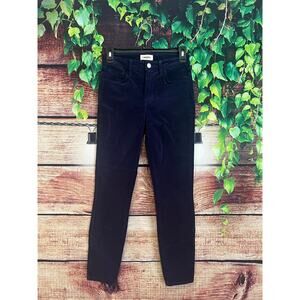 L'Agence Jeans Blue Velvet Margot Blanks Ankle High Waist Skinny Pants 25 GUC